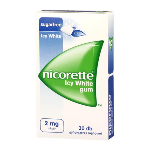 Nicorette Icy White 2mg gyógyszeres rágógumi 30x
